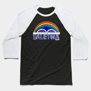 Haleiwa Rainbow Bridge Drawing Baseball T-Shirt